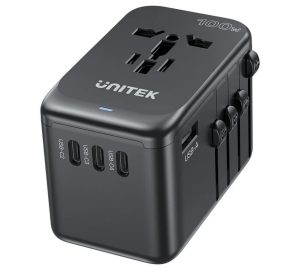 Cargador Adaptador Universal Unitek GaN 100W para Viaje