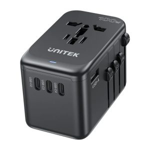 Cargador Adaptador Universal Unitek GaN 100W para Viaje