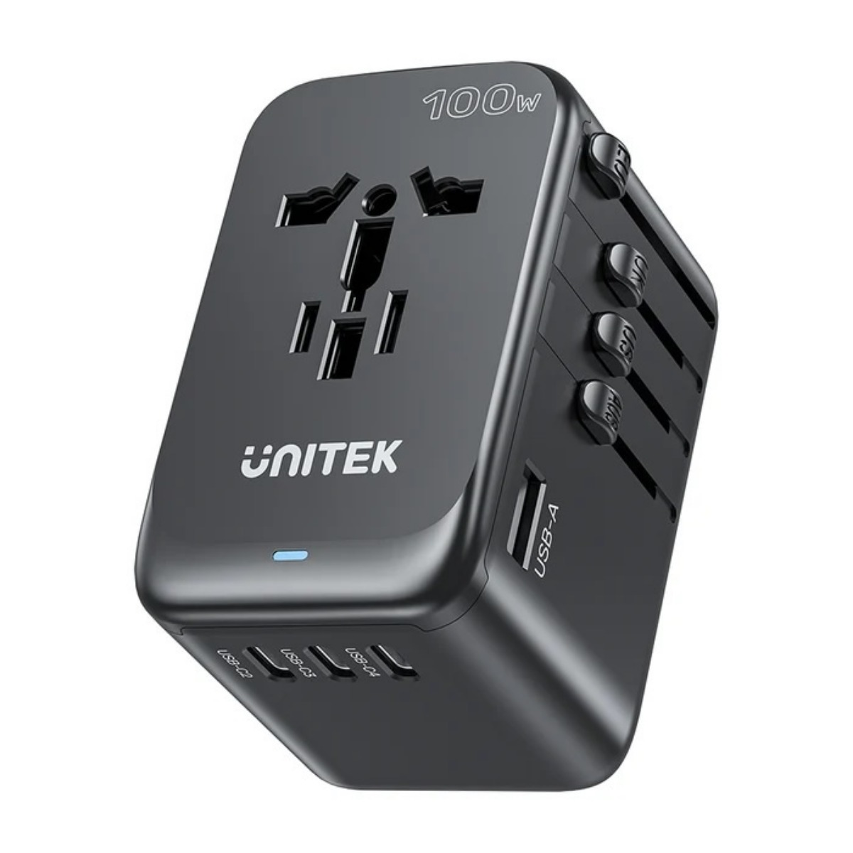Cargador Adaptador Universal Unitek GaN 100W para Viaje