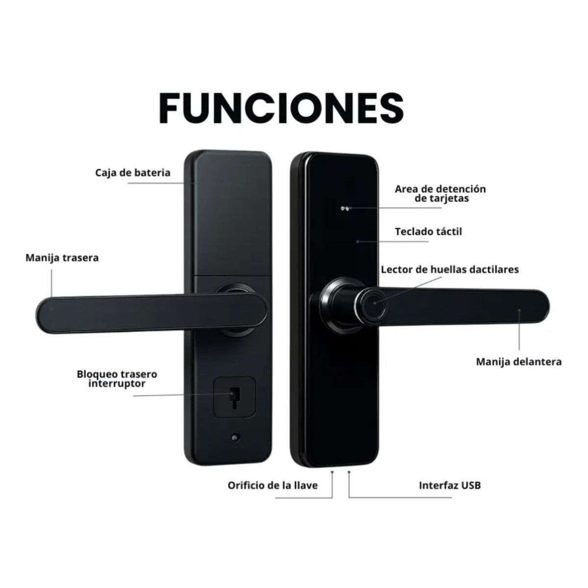 Cerradura Inteligente para Exterior con Huella Digital y App Cerradura Inteligente para Exterior con Huella Digital y App