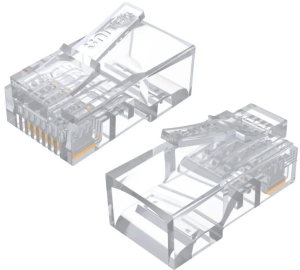 Conector RJ45 Unitek x100 unidades Cat 6 pass-through