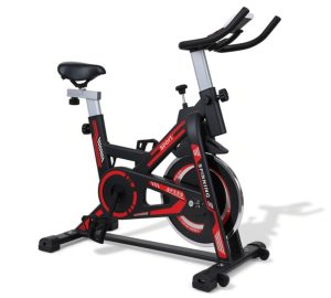 Copia - Bicicleta Spinning Profesional Ergométrica Disco 13Kg Premium Negra/Roja