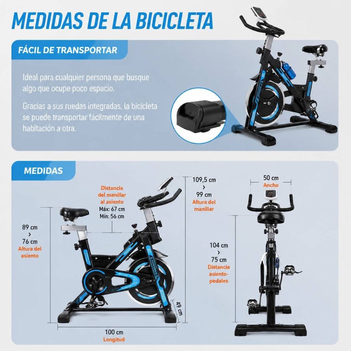 Copia - Bicicleta Spinning Profesional Ergométrica Disco 13Kg Premium Negra/Roja Copia - Bicicleta Spinning Profesional Ergométrica Disco 13Kg Premium Negra/Roja
