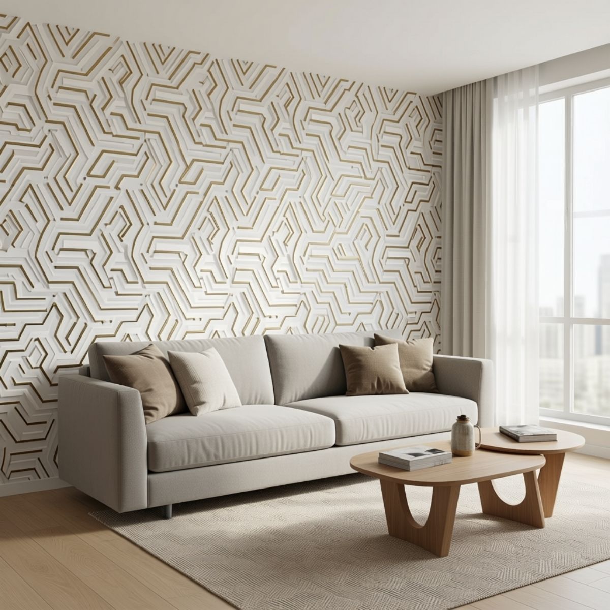 Copia - Placa Adhesiva Simil Marmol Blanco/Hojas Rollo de 1.20 x 3 Metros BS-37139-2