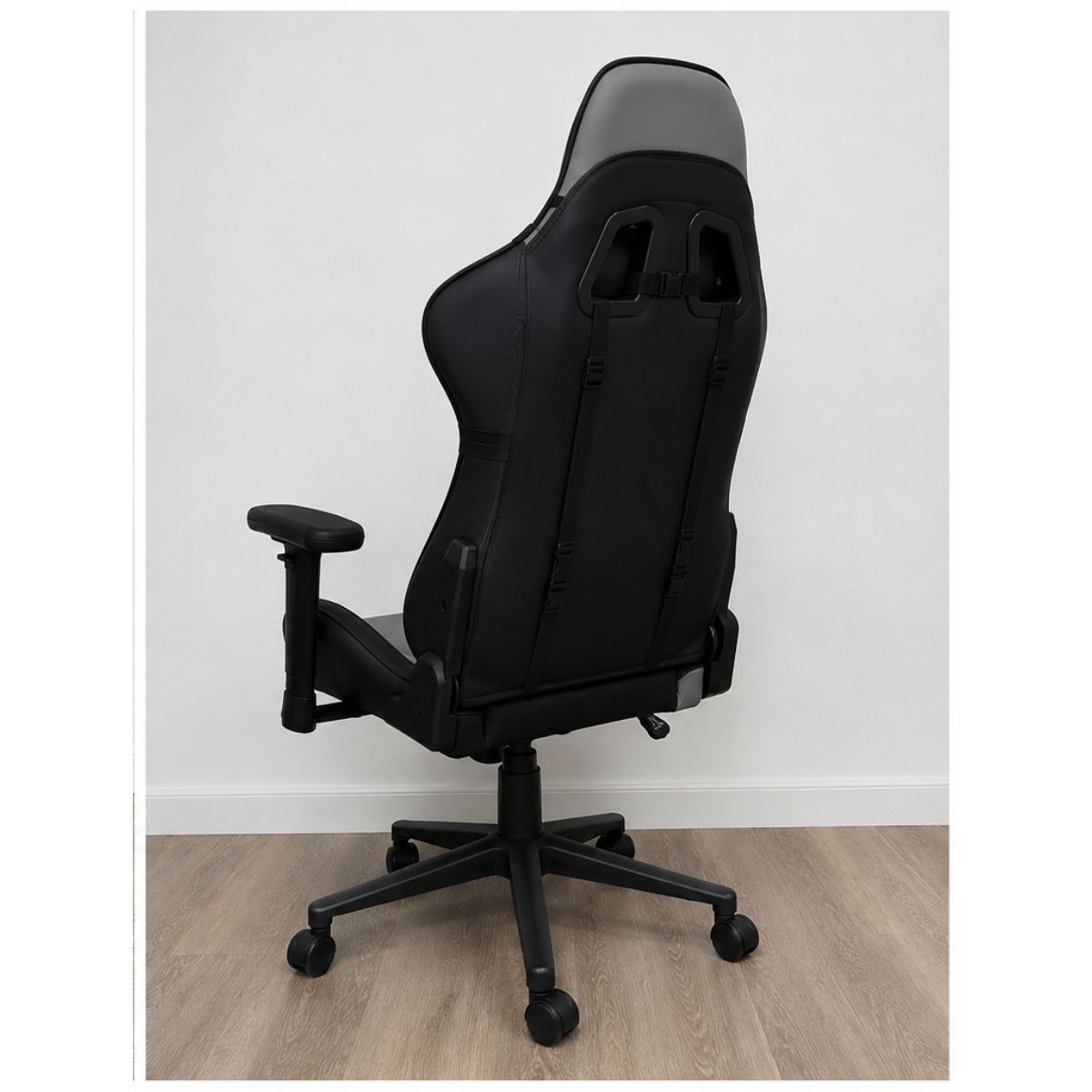Copia - Silla Gamer Deep ergonomica con apoya pies cuero sintetico NEGRA Copia - Silla Gamer Deep ergonomica con apoya pies cuero sintetico NEGRA