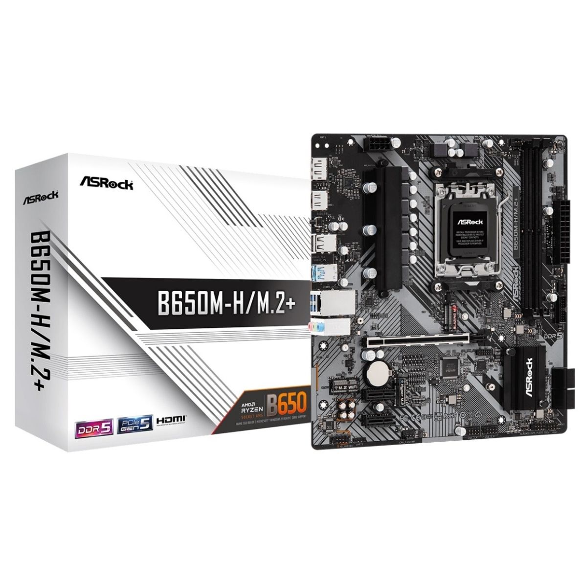 Motherboard Asrock B650M-H/M.2+ AM5 DDR5 Micro ATX