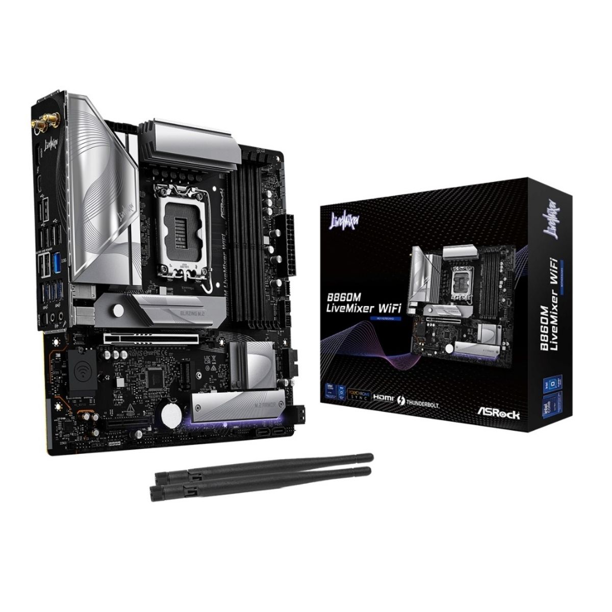 Motherboard Asrock B860 LiveMixer LGA 1851 WiFi 6 Micro ATX