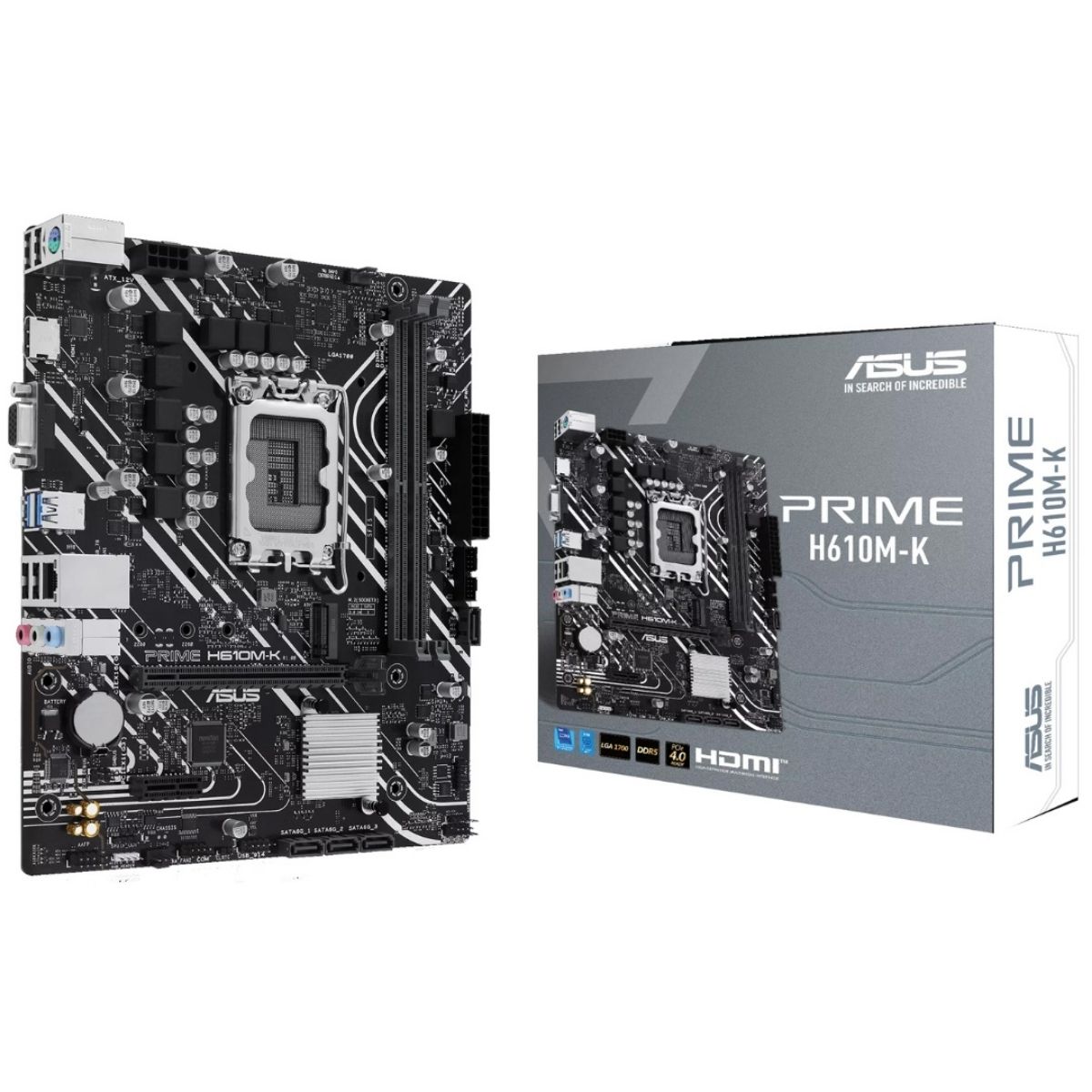 Motherboard Asus Prime H610M-K LGA 1700 DDR5 Micro-ATX Motherboard Asus Prime H610M-K LGA 1700 DDR5 Micro-ATX