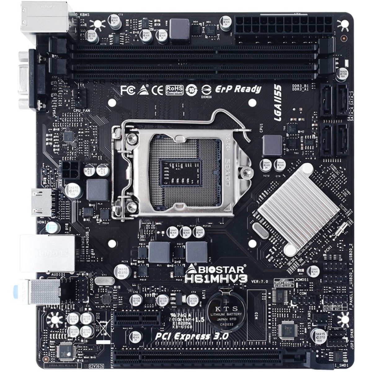 Motherboard BioStar H61MHV3 LGA 1155 DDR3 Micro-ATX