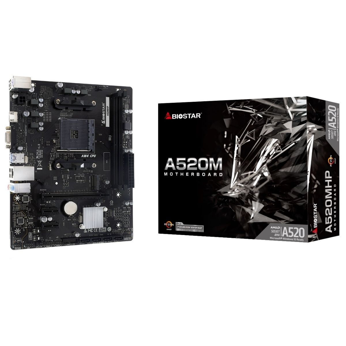 Motherboard Biostar A520MHP AM4 DDR4 Micro-ATX Motherboard Biostar A520MHP AM4 DDR4 Micro-ATX