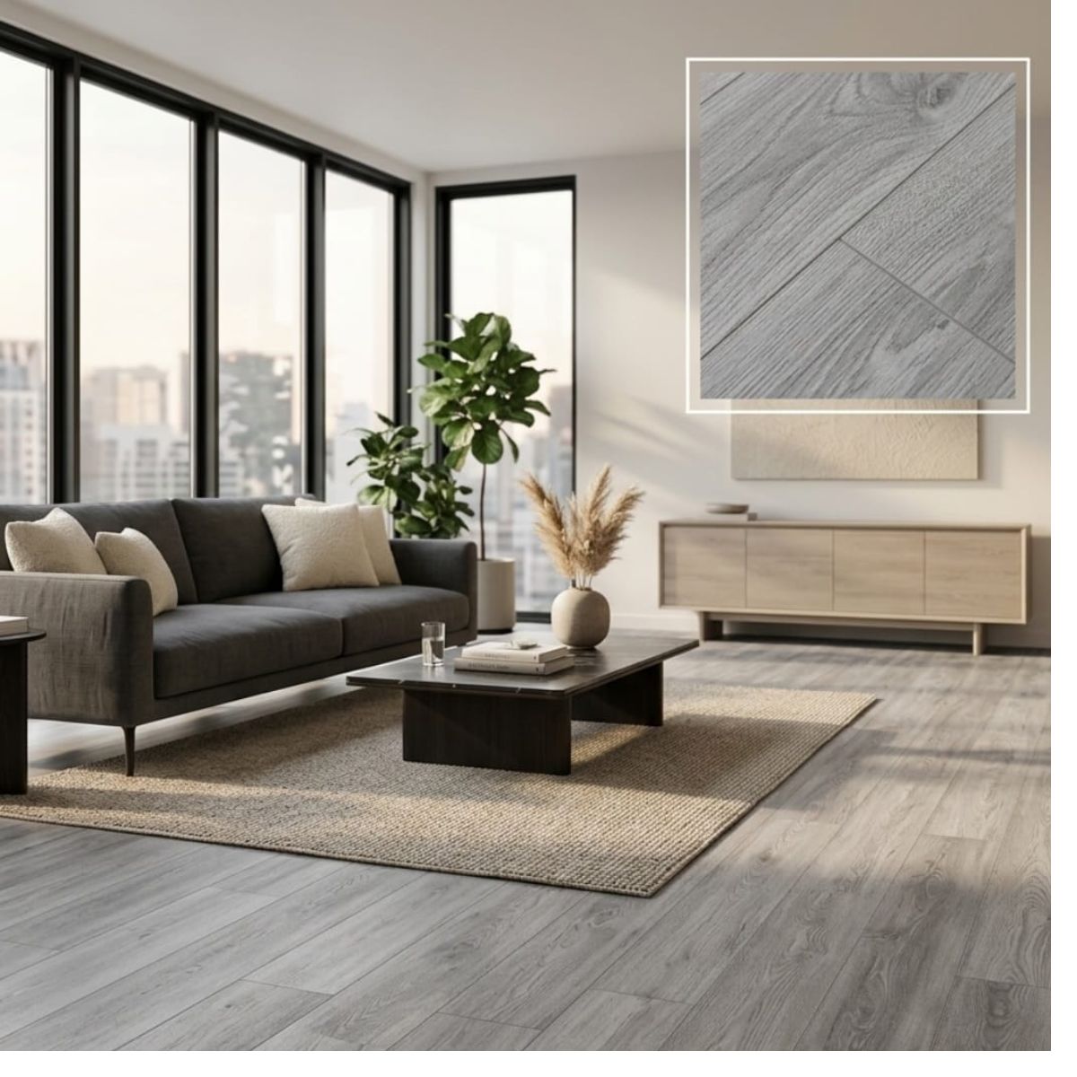 Piso Vinílico SPC 05001 Sistema Click 2,64m2 Símil Madera