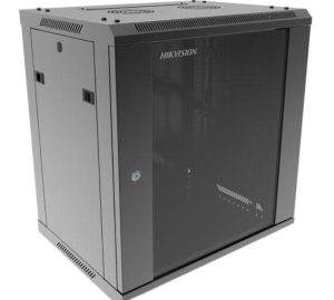 Rack Hikvision 12U de pared con puerta de vidrio templado