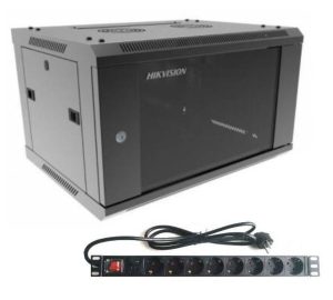 Rack Hikvision 6U de Pared con PDU de 8 Tomas