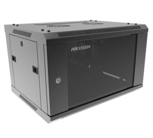 Rack Hikvision 6U de pared con puerta de vidrio templado