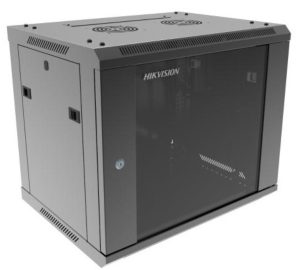 Rack Hikvision 9U de pared con puerta de vidrio templado