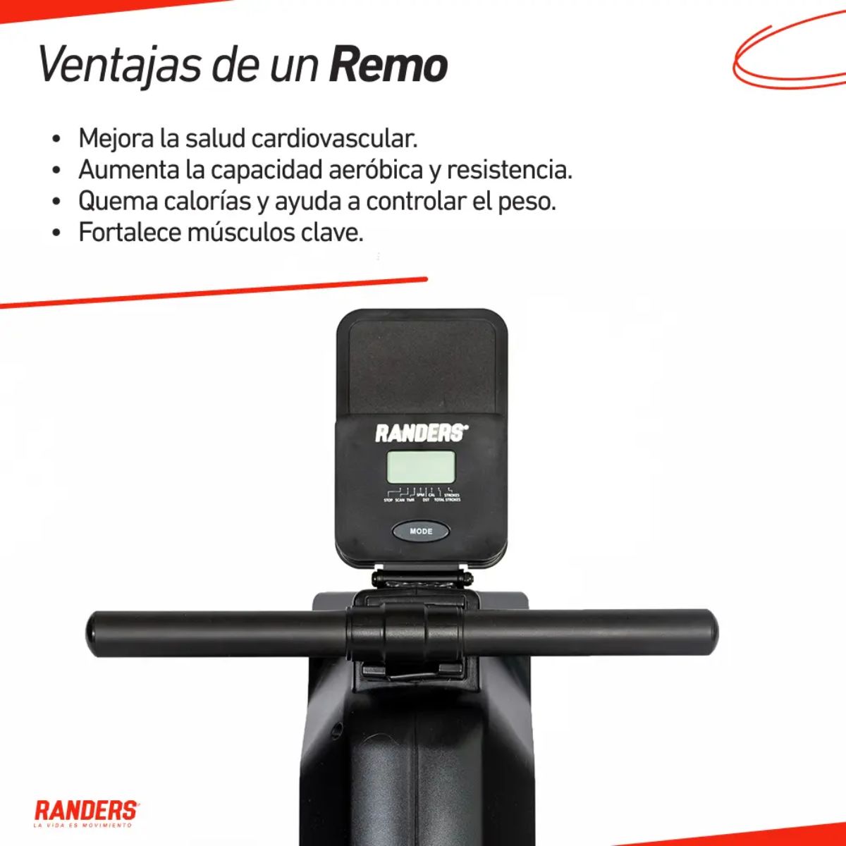 Simulador De Remo Magnetico Randers Arg-903-x De Acero