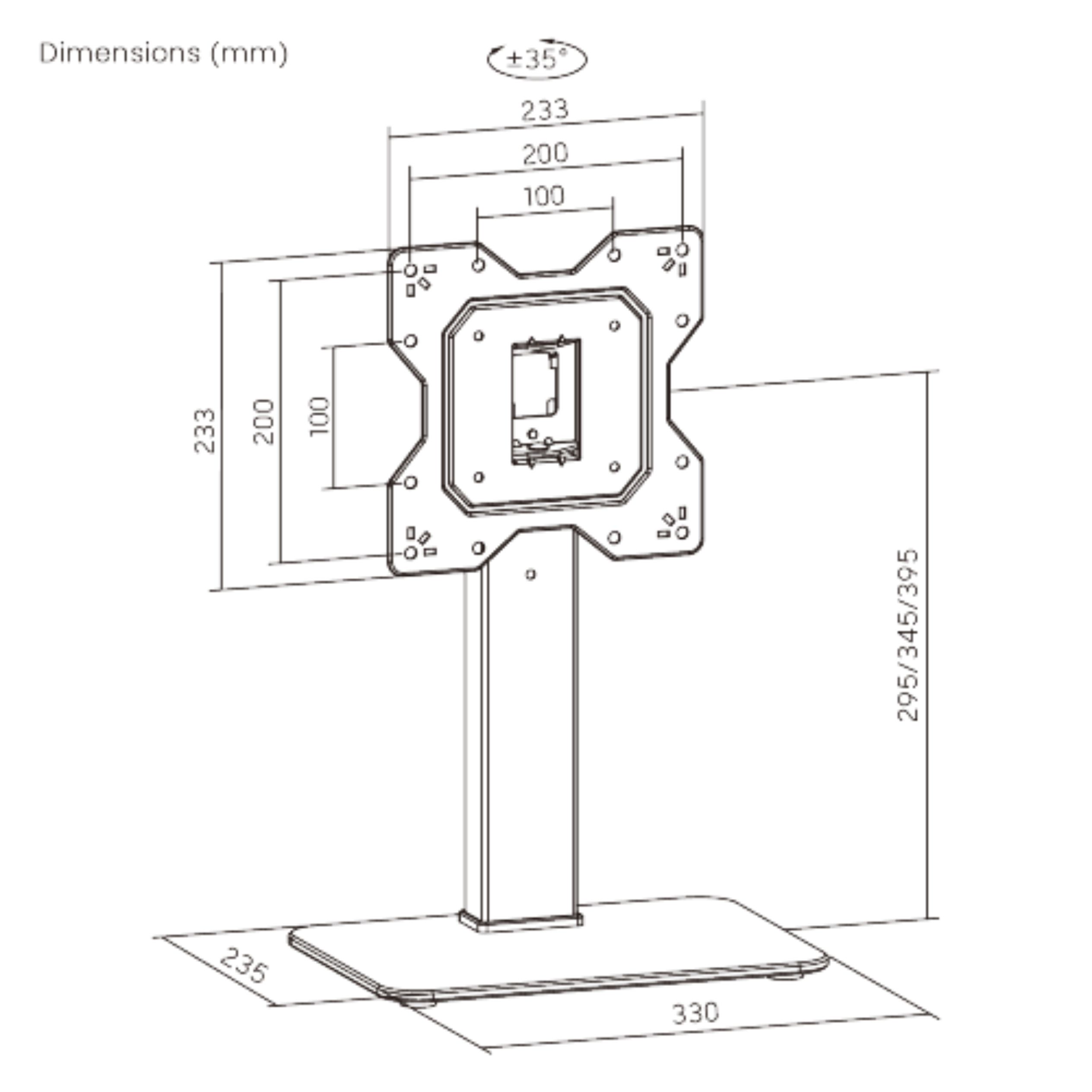 Soporte de escritorio Brateck giratorio hasta 65'' Soporte de escritorio Brateck giratorio hasta 65''