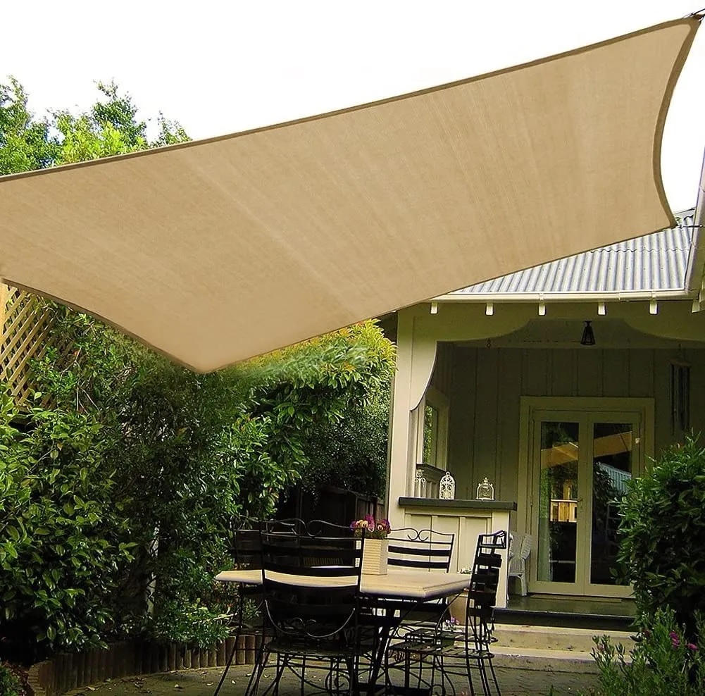 Toldo Vela Sombra viento/granizo Uv 2*2 Mts Cuadrado Beige Toldo Vela Sombra viento/granizo Uv 2*2 Mts Cuadrado Beige