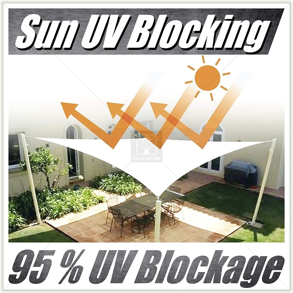 Toldo Vela Sombra viento/granizo Uv 2*2 Mts Cuadrado Beige Toldo Vela Sombra viento/granizo Uv 2*2 Mts Cuadrado Beige