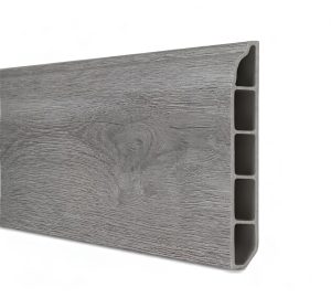 Zócalo SPC 05001 Símil Madera Gris 2,40 m Resistente al Agua