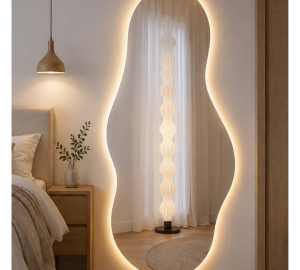 Espejo Irregular Sin Marco Cuerpo Entero Led HT02 145x65cm