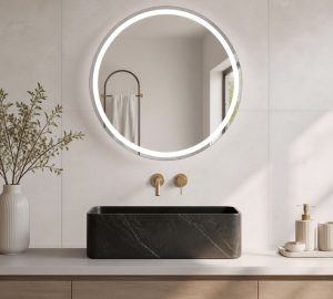 Espejo Led Redondo Y02 Para Baño Función Desempañado 60cm