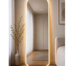 Espejo Oval Cuerpo Entero Led WK01 160x50cm