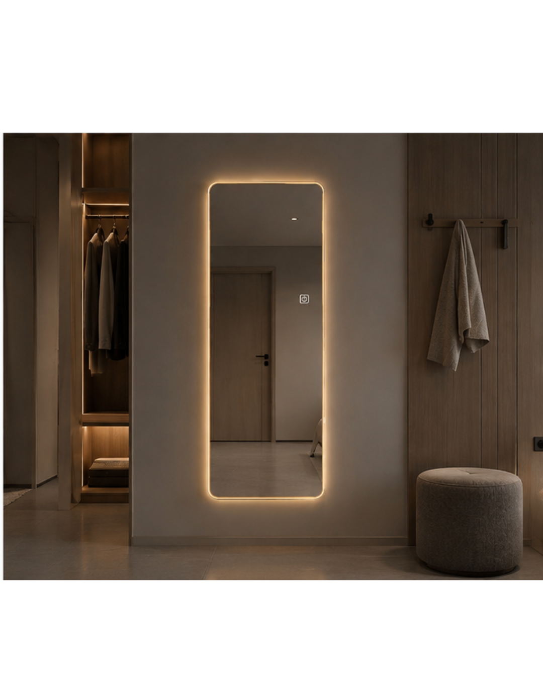 Espejo Rectangular Con Led Baño CY01 40 X 140Cm Desempañador Espejo Rectangular Con Led Baño CY01 40 X 140Cm Desempañador