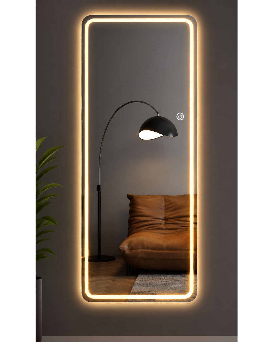 Espejo Rectangular Con Led Baño CY02 50 X 150Cm Desempañador Espejo Rectangular Con Led Baño CY02 50 X 150Cm Desempañador