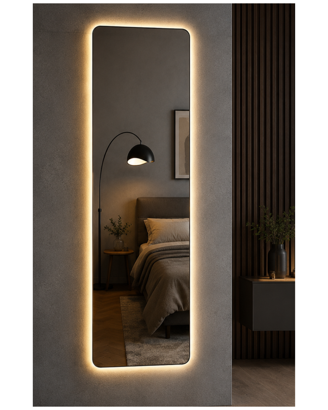 Espejo Rectangular Con Led Baño CY03 50 X 150Cm Desempañador