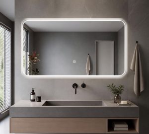 Espejo Rectangular Con Led Baño F01 60 X 80 Cm Desempañador