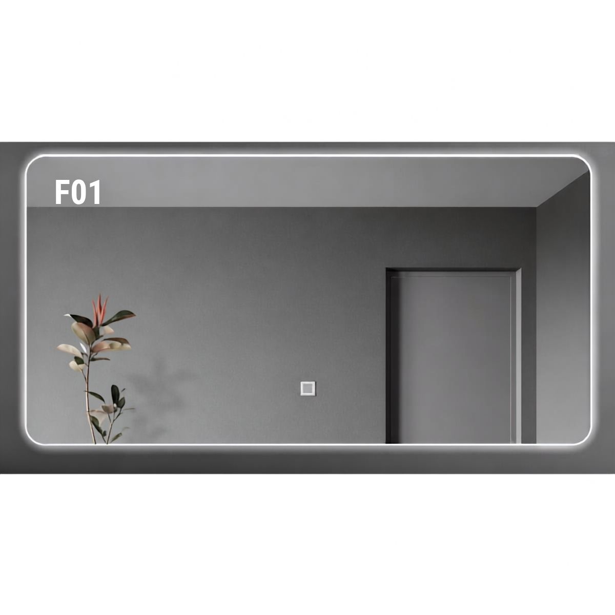 Espejo Rectangular Con Led Baño F01 60 X 80 Cm Desempañador Espejo Rectangular Con Led Baño F01 60 X 80 Cm Desempañador