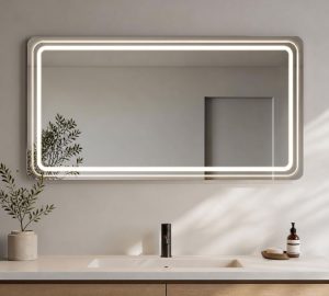 Espejo Rectangular Con Led Baño F02 60 X 80 Cm Desempañador