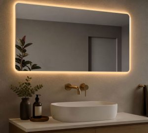 Espejo Rectangular Con Led Baño F03 60 X 80 Cm Desempañador