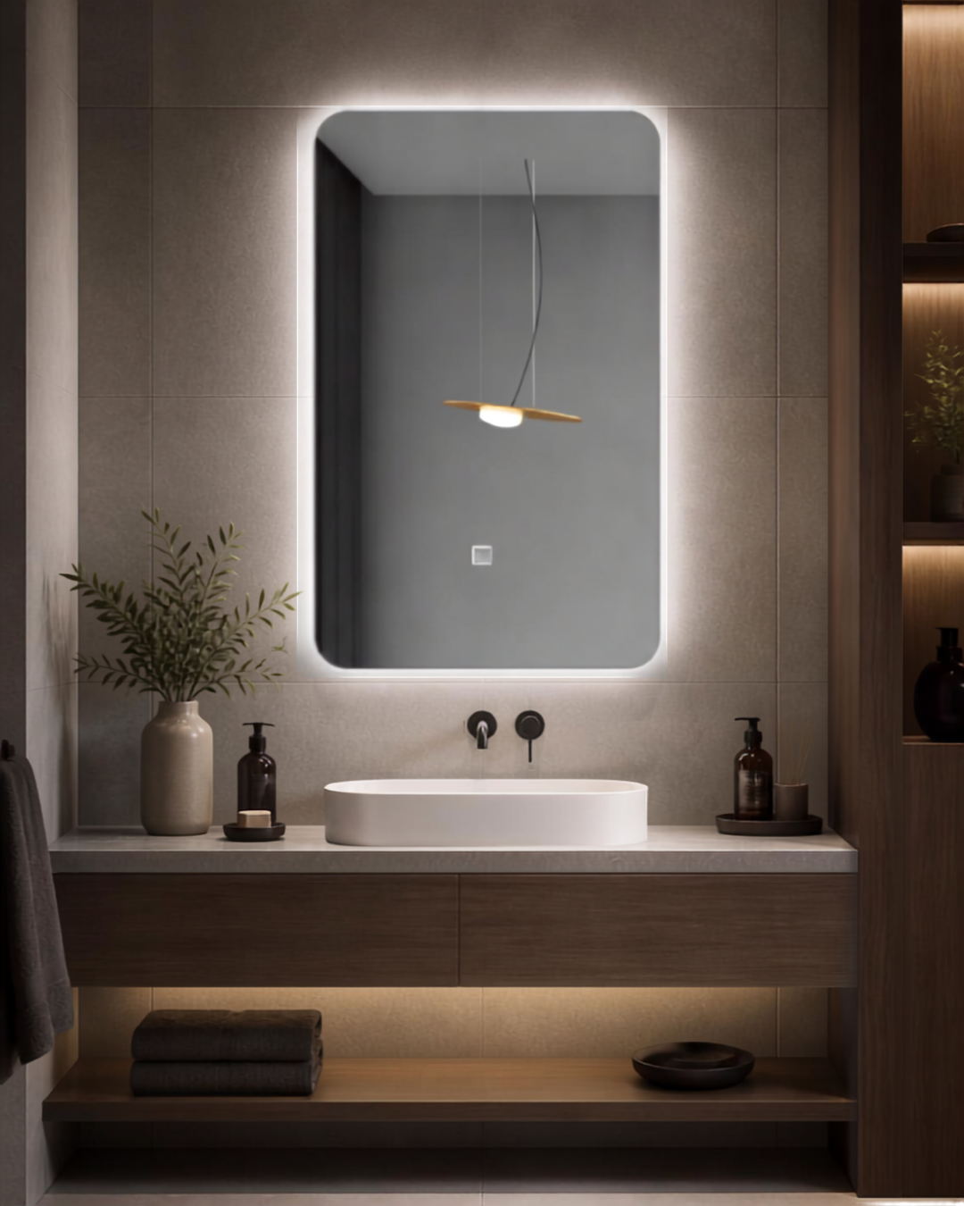 Espejo Rectangular Con Led Baño FS01 60 X 80 Cm Desempañador Espejo Rectangular Con Led Baño FS01 60 X 80 Cm Desempañador