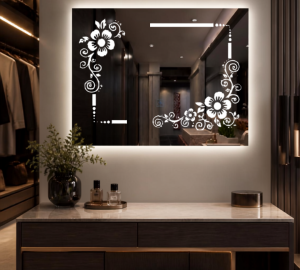 Espejo Rectangular Con Led Baño L-1015 60X80 Cm Desempañador