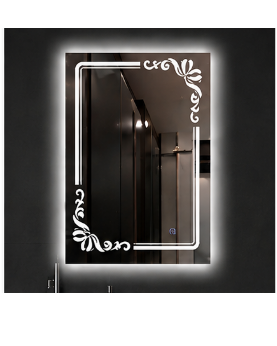 Espejo Rectangular Con Led Baño L-1031 60X80 Cm Desempañador