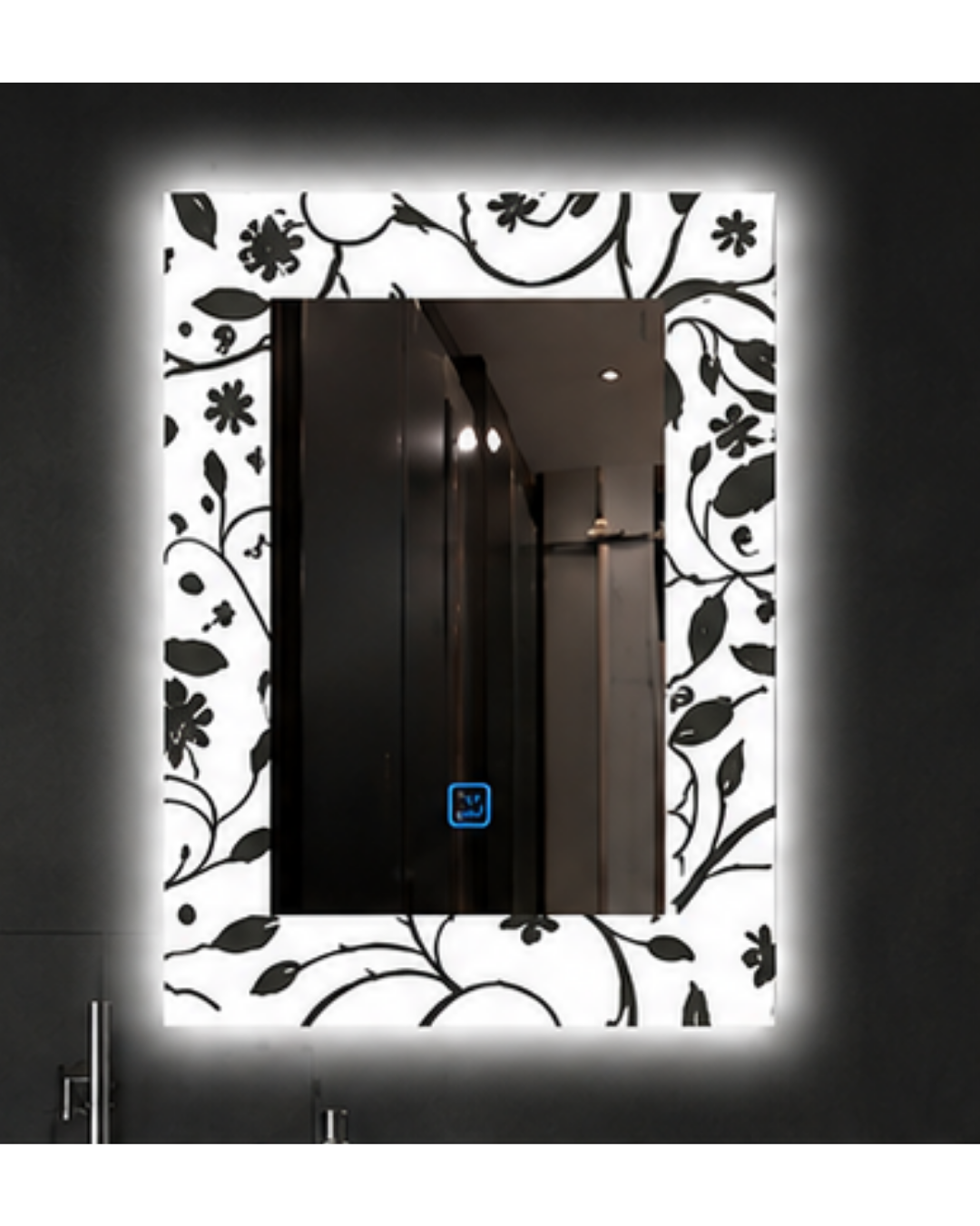 Espejo Rectangular Con Led Baño L-1078 60X80 Cm Desempañador
