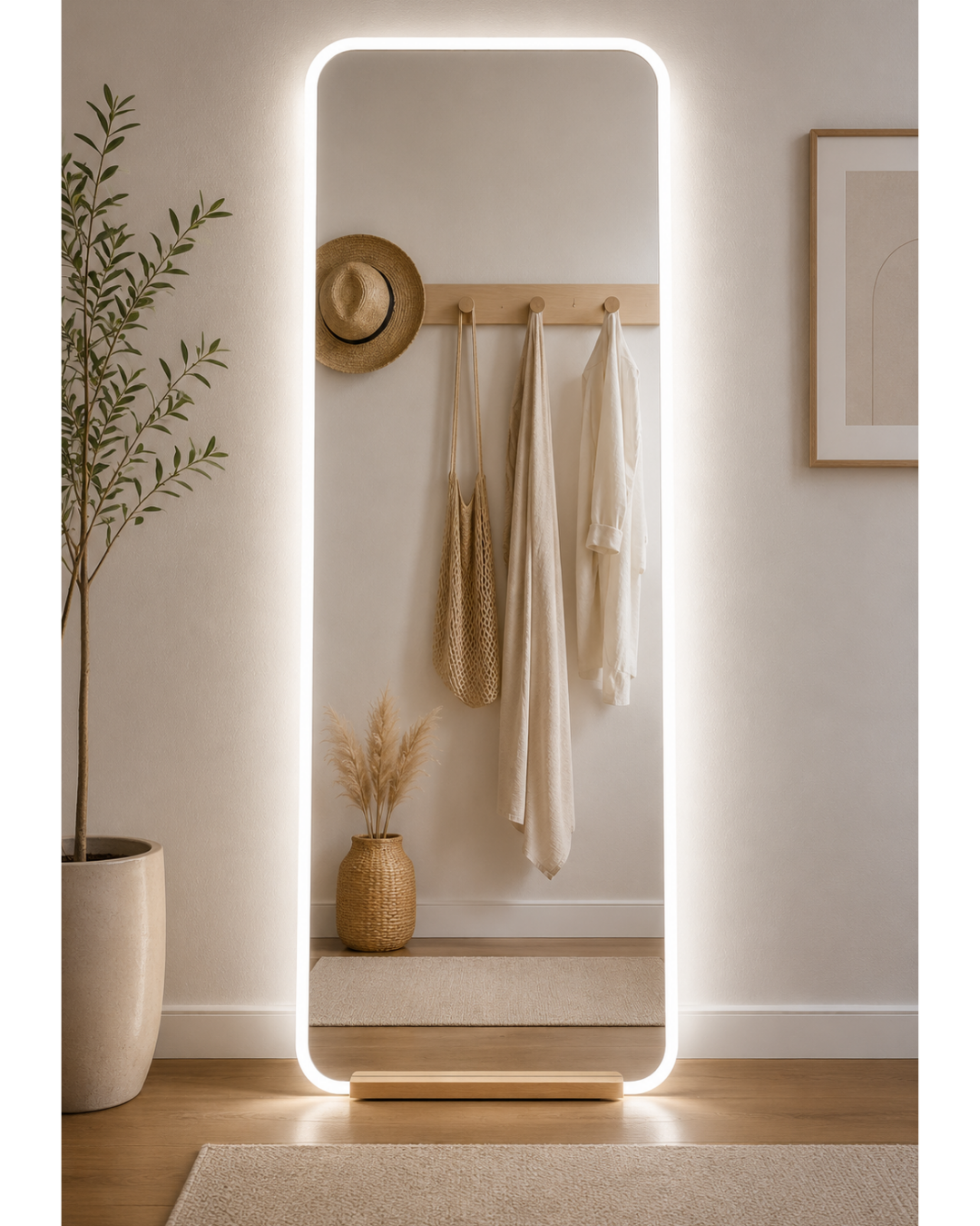 Espejo Rectangular Cuerpo Entero Led WK02 160x50cm
