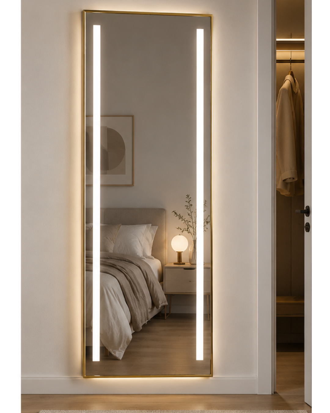 Espejo Rectangular Sin Marco Cuerpo Enter Led CYK01 150x50cm