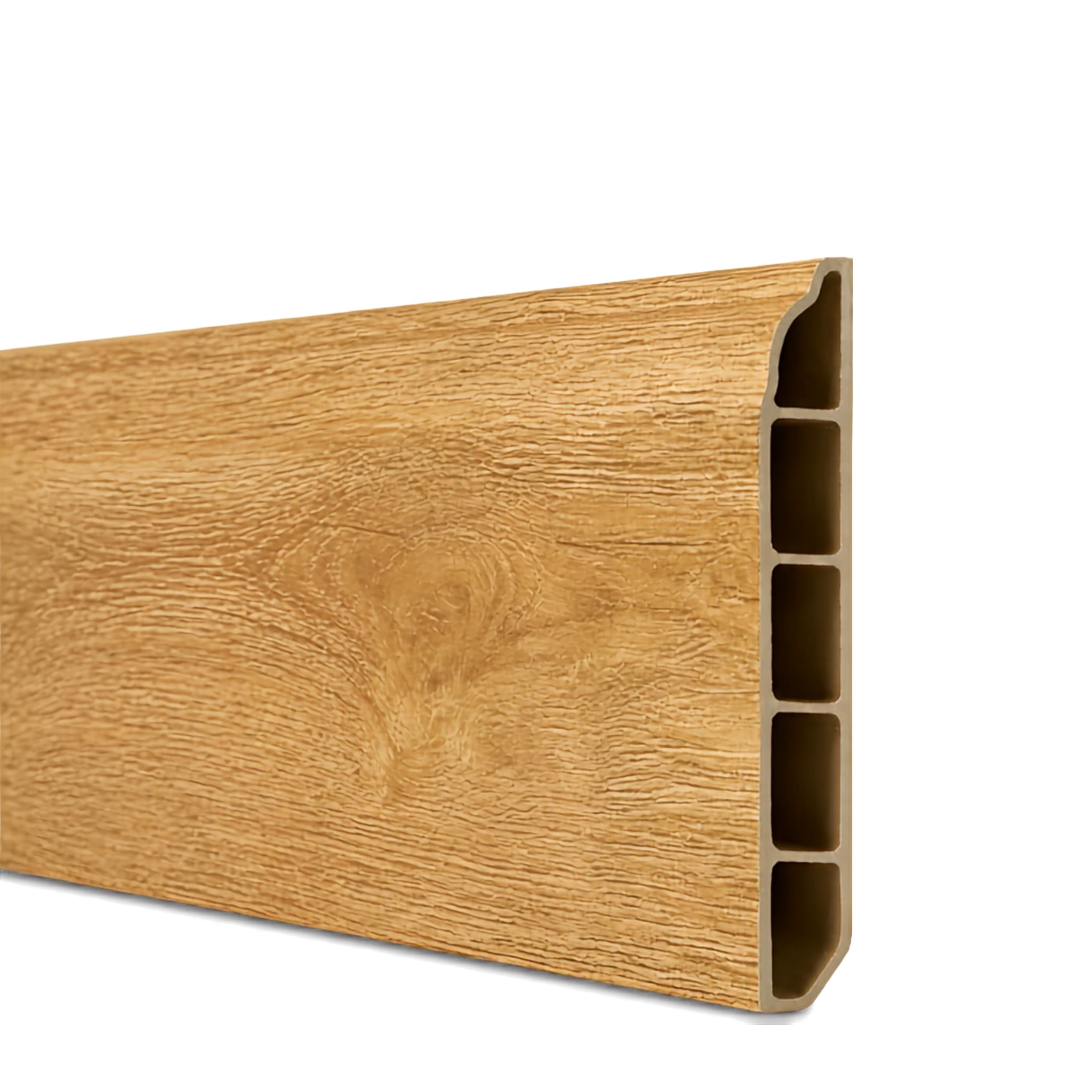 Zócalo SPC 05005 Símil Madera Blanco 2,40m Resistente al Agu