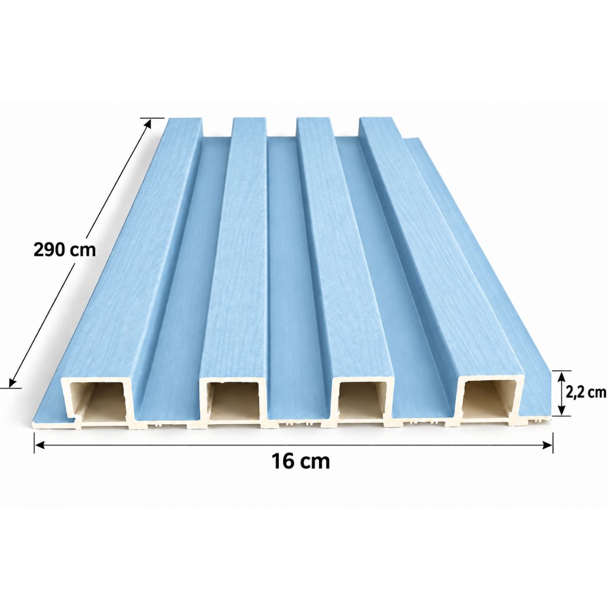 Copia - Wpc Revestimiento Simil Madera Lambrin 2.90x16 cm Celeste / G-26-2 Copia - Wpc Revestimiento Simil Madera Lambrin 2.90x16 cm Celeste / G-26-2