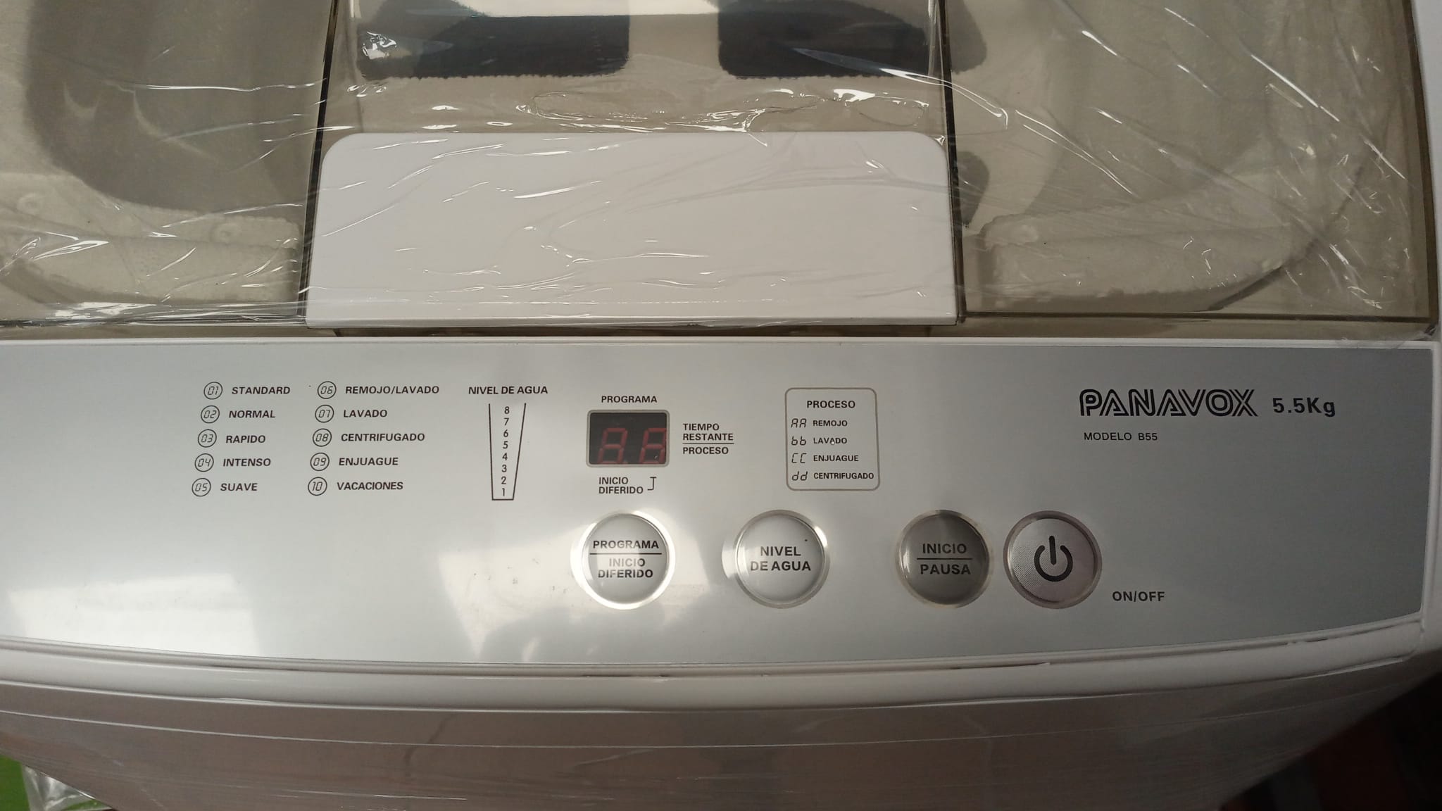Lavarropa Panavox 5.5Kg Carga Superior, Garantía 100%