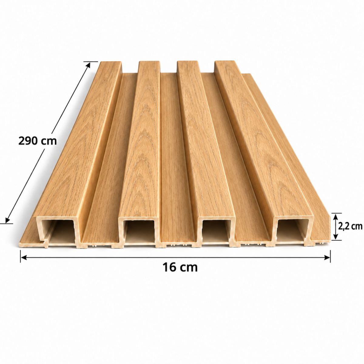 Pack X10 Wpc Simil Madera 2.90x16 cm Roble Dorado / 800911-9