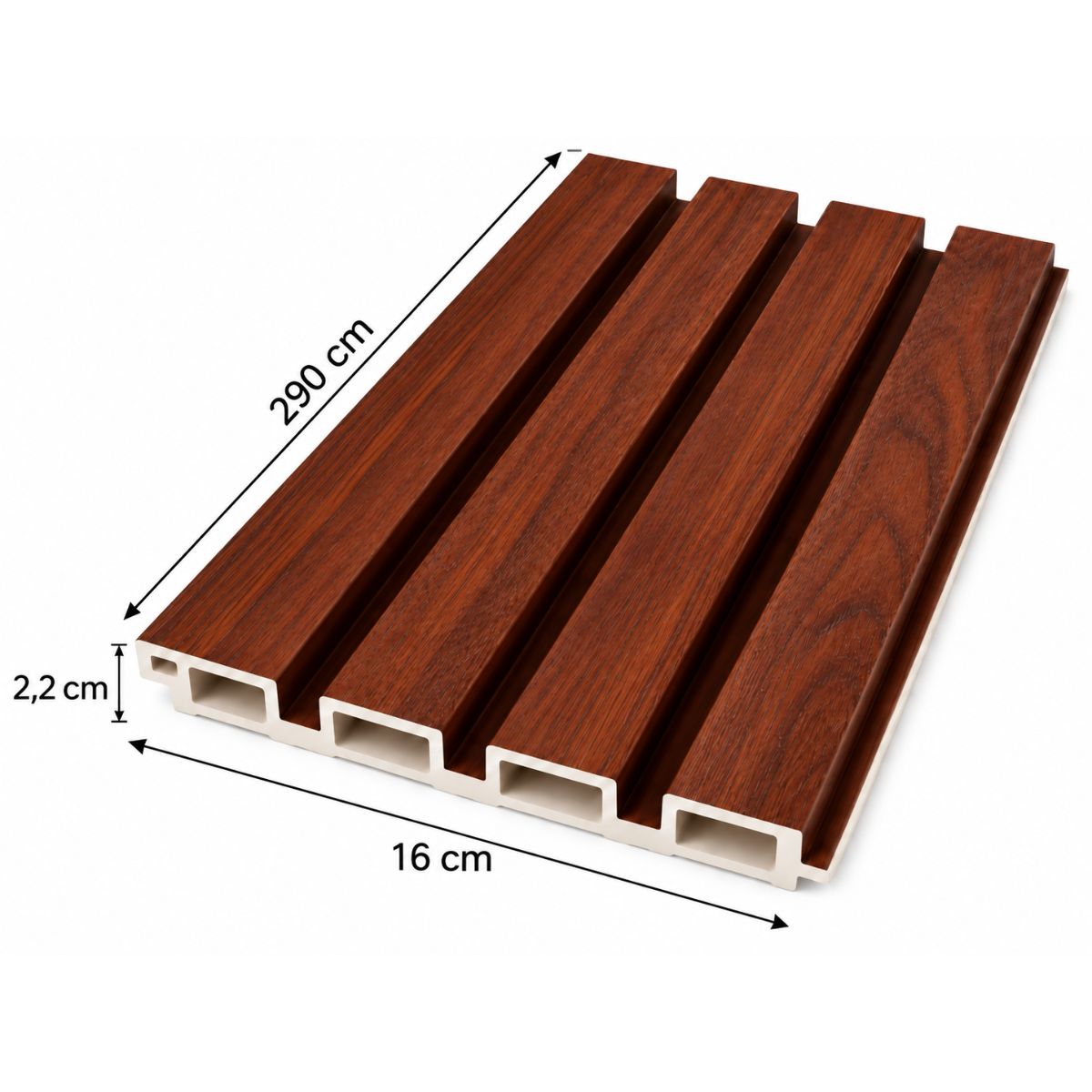 Pack X20 Wpc Simil Madera 2.90x16cm Caoba Rojizo / NB68701-9 Pack X20 Wpc Simil Madera 2.90x16cm Caoba Rojizo / NB68701-9