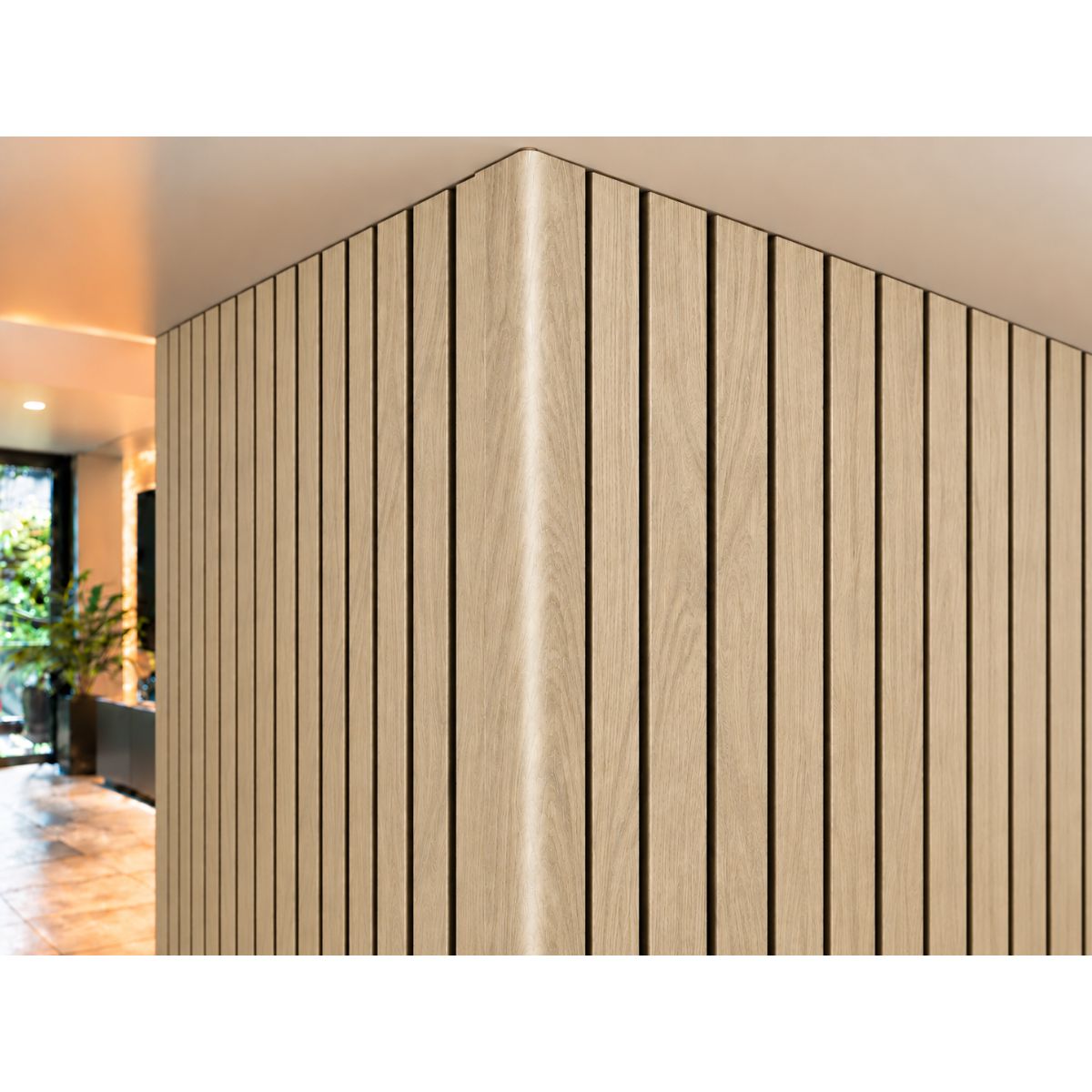 Perfil Esquinero L Panel WPC Pared Beige/Negro / 804301-9