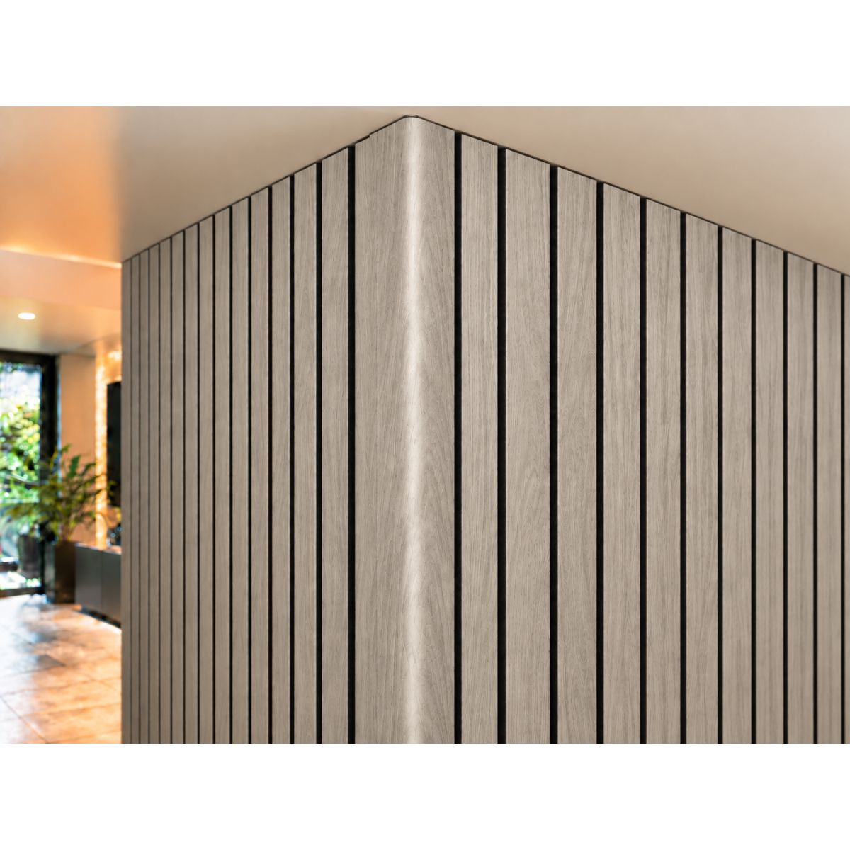 Perfil Esquinero L Panel WPC Pared Gris/Negro / Q-K7001-A153