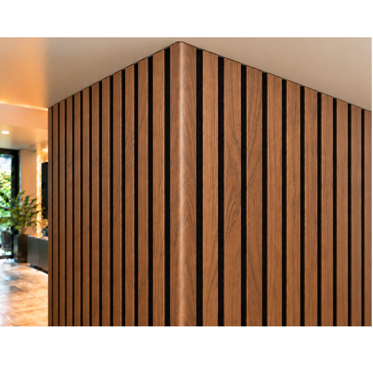 Perfil Esquinero L Panel WPC Pared Marron/Negro / 806802-2