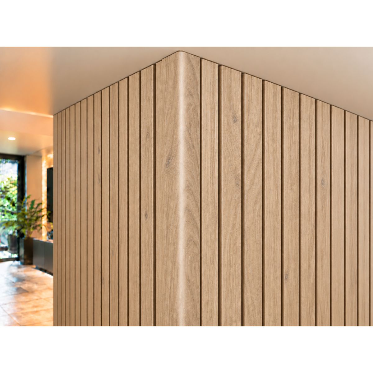 Perfil Esquinero L Para Panel WPC Pared Roble Natural / P46