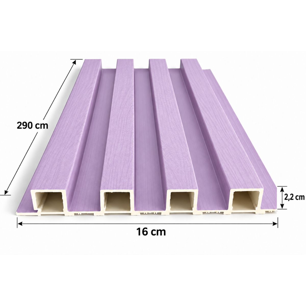 Wpc Revestimiento Simil Madera 2.90x16 cm Lila / Q-C1008-2 Wpc Revestimiento Simil Madera 2.90x16 cm Lila / Q-C1008-2